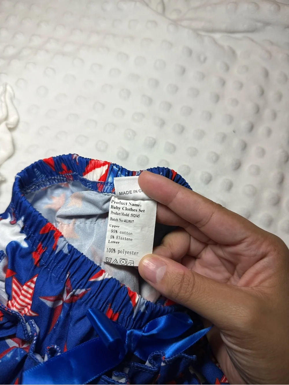 Girls' White & Blue 4th of July Matching Set